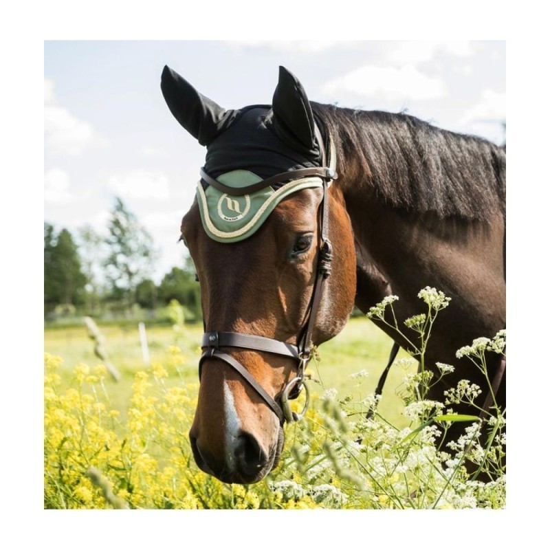 Bonnet chasse-mouches Olive Cheval Back on Track Night Collection