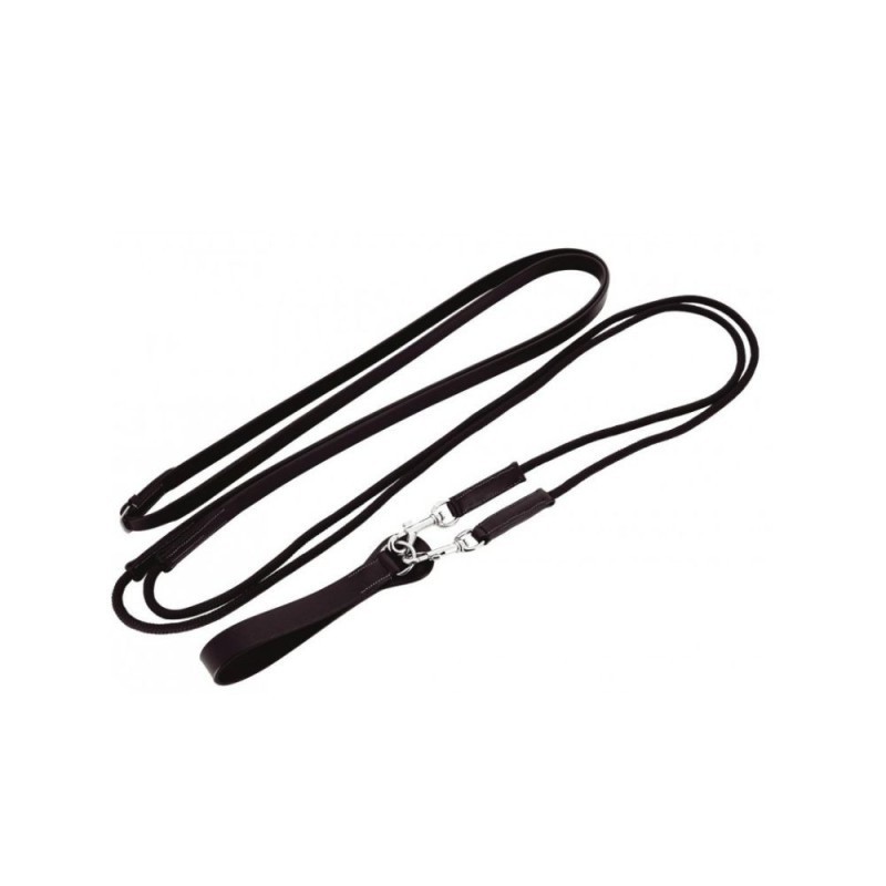 RÃªnes allemande cuir/corde NORTON PRO Noir