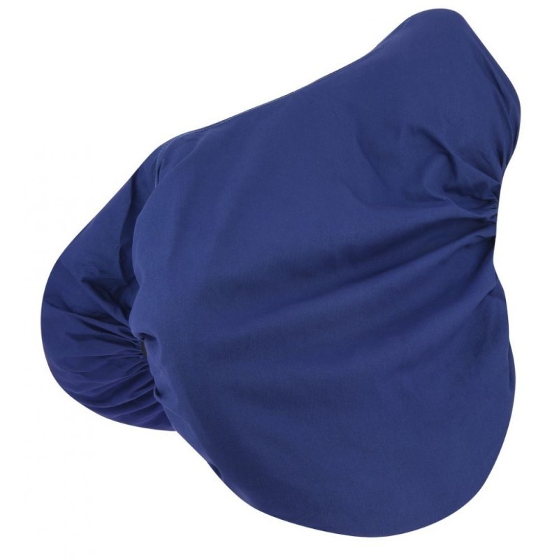 Housse de selle RIDING WORLD, en coton BLEU ROI