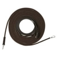 Longues rÃªnes RIDING WORLD cuir/corde HAVANE
