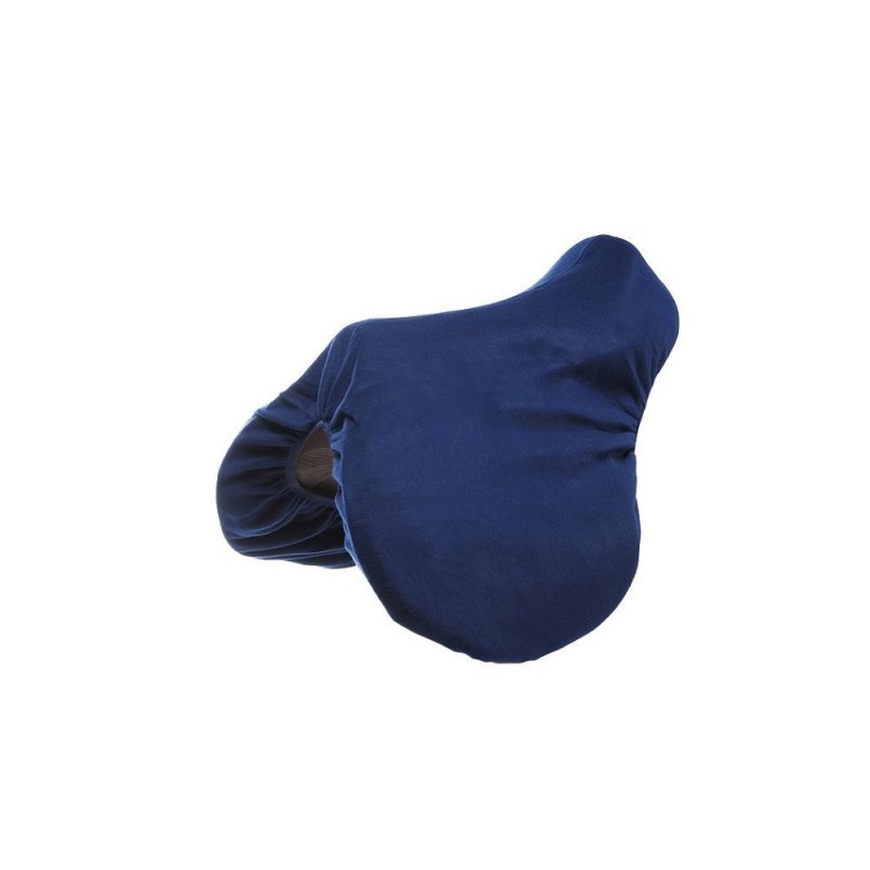 Housse de selle EQUITHÃˆME fibres polaires MARINE