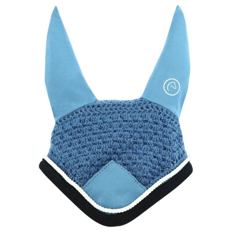 Bonnet chasse-mouches EQUITHÃˆME "Polyfun" BLEUVIF