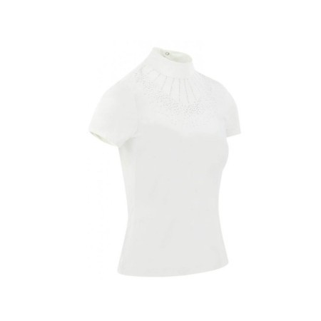 Polo EQUITHÃˆME "London", Enfant BLANC
