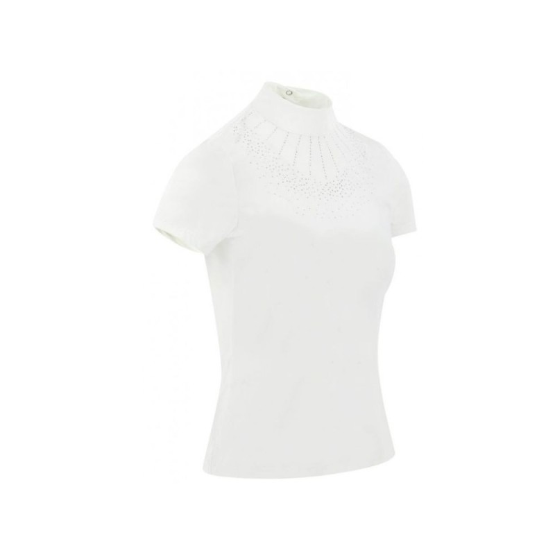 Polo EQUITHÃˆME "London", Enfant BLANC