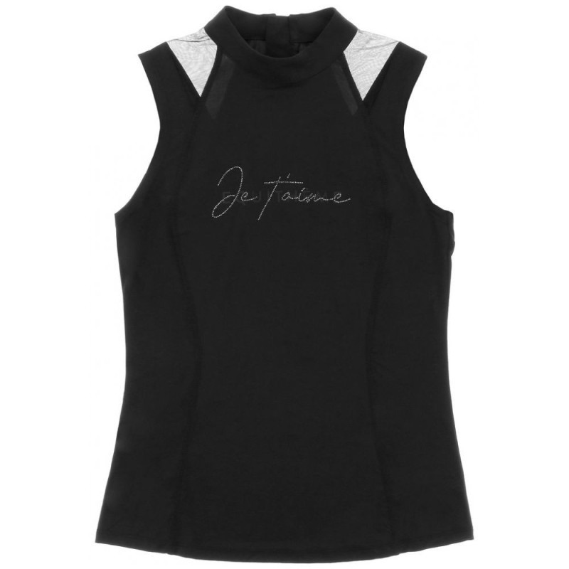 Polo Noir Je t'aime EQUITHÃˆME - Alba