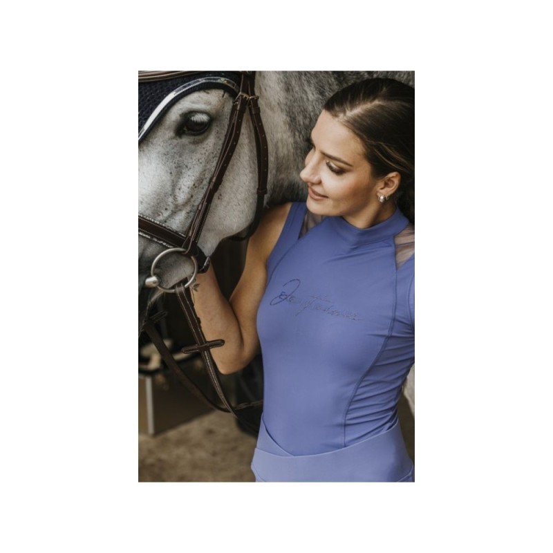 Polo Violet Je t'aime EQUITHÃˆME - Alba