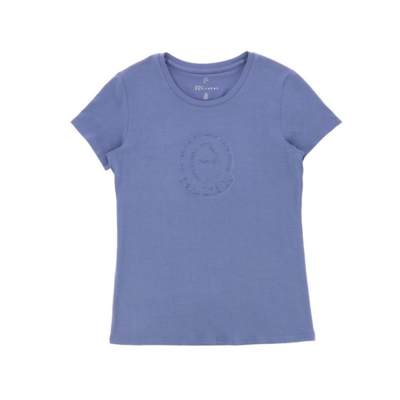 T-shirt Je t'aime EQUITHÃˆME - Rosalie - Enfant VIOLET