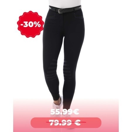 Pantalon Noir Je t'aime EQUITHÃˆME - Safir