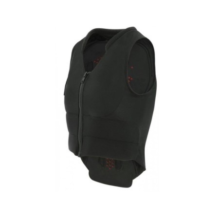 Dorsale EQUITHÃˆME "Cox" ENFANT NOIR/ROUGE