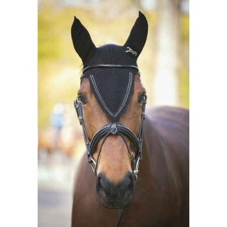 Bonnet pour chevaux long PENELOPE "Strass" COB NOIR