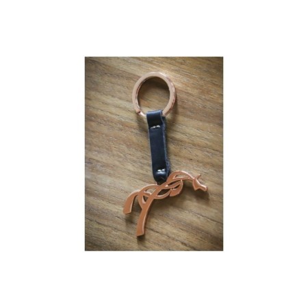 Porte clÃ© PENELOPE NOIR/ROSE GOLD