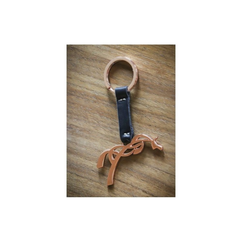 Porte clÃ© PENELOPE NOIR/ROSE GOLD