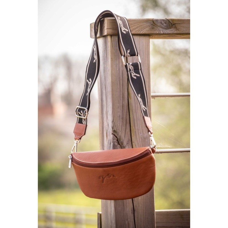 Sac banane PENELOPE "Smile" COGNAC