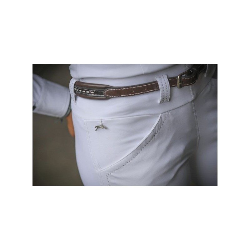 Ceinture PENELOPE "Point Sellier" HAVANE 75cm
