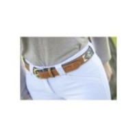 Ceinture PENELOPE "Pearl" COGNAC/TURQUOISE 75