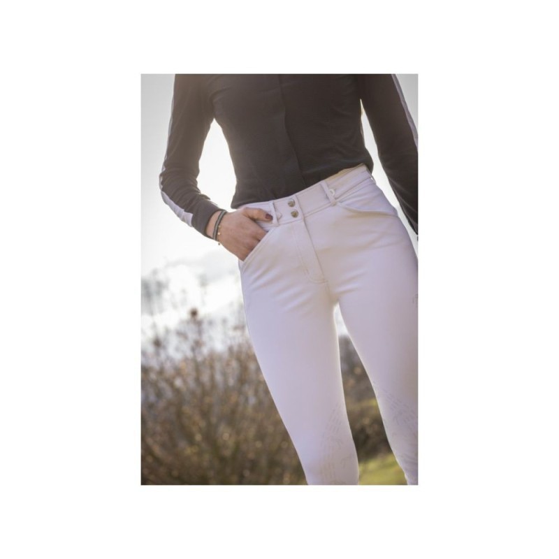 Pantalon Blanc d'Ã©quitation PENELOPE - Ã‰lÃ©gance