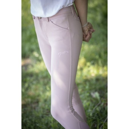 Pantalon Rose poudrÃ© d'Ã©quitation EDEN BY PL "Ã‰lÃ©gance"