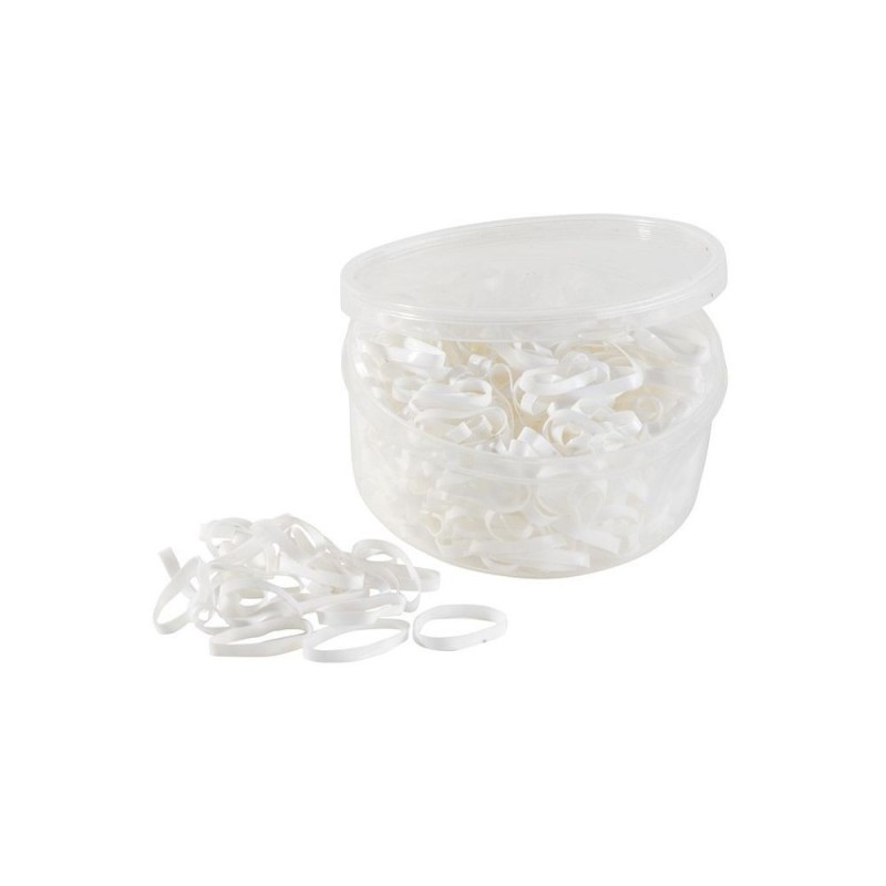 Ã‰lastiques silicone HIPPOTONIC BLANC/Bte450