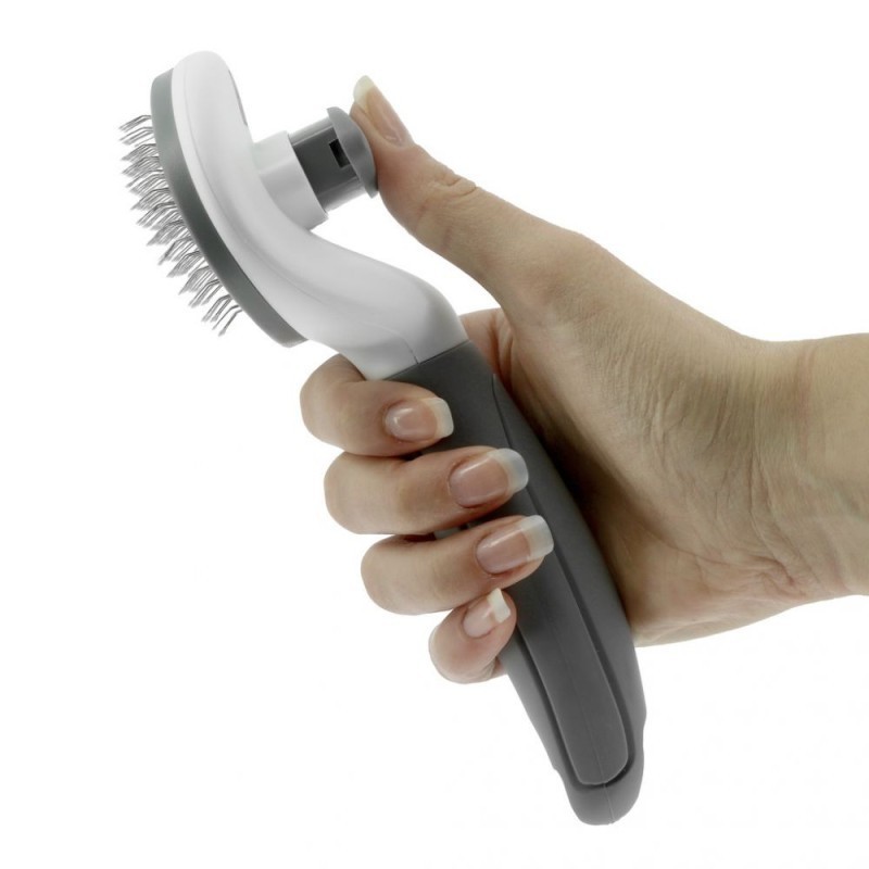 Brosse de toilettage HIPPOTONIC "Autonet" GRIS