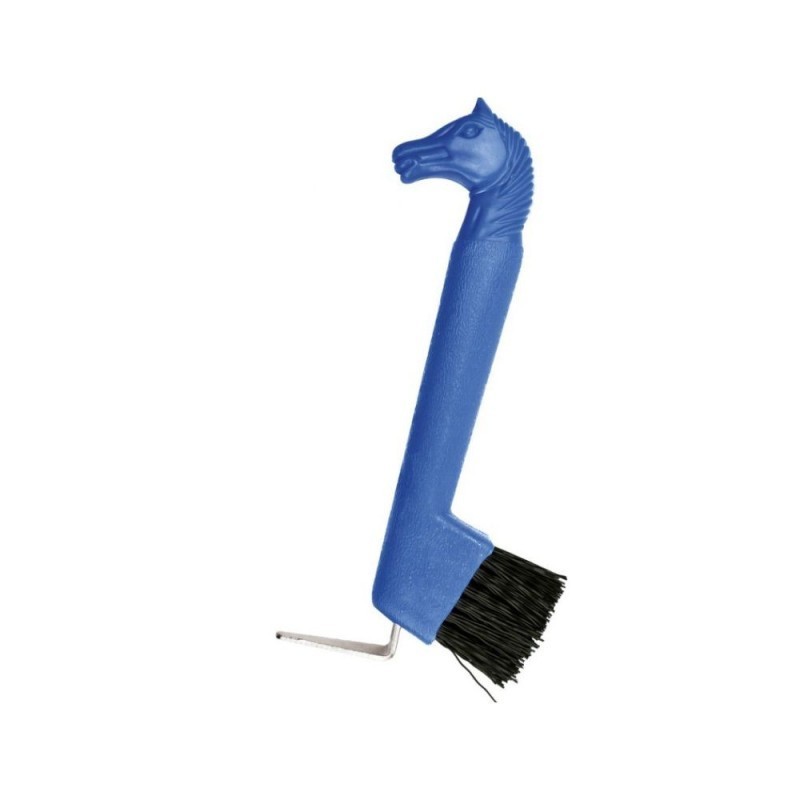 Cure-pied brosse HIPPOTONIC tÃªte de cheval BLEU