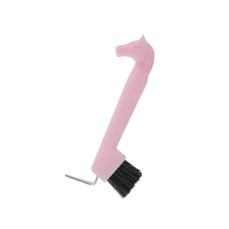 Cure-pied brosse HIPPOTONIC tÃªte de cheval ROSE