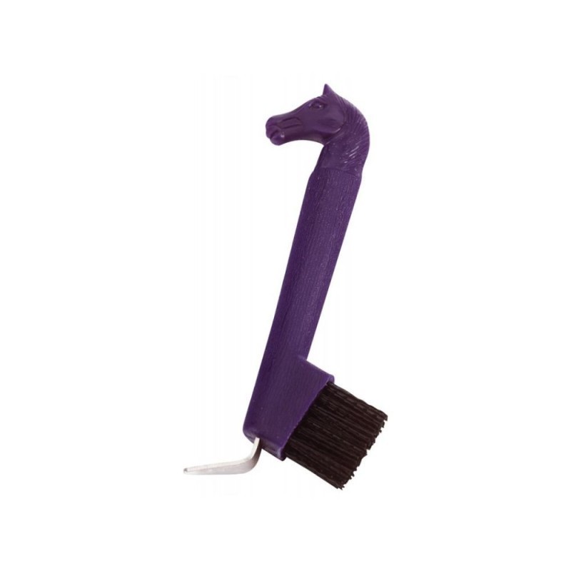 Cure-pied brosse HIPPOTONIC tÃªte de cheval VIOLET