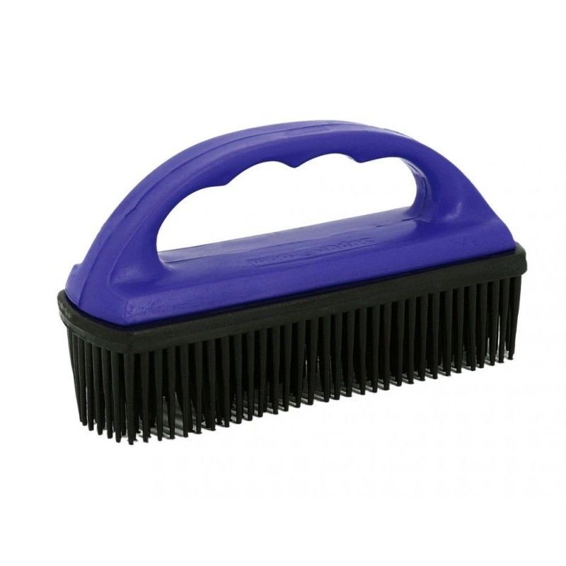 Brosse Bleu en caoutchouc HIPPOTONIC pour tapis