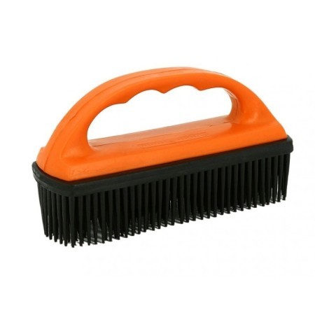 Brosse Orange en caoutchouc HIPPOTONIC pour tapis