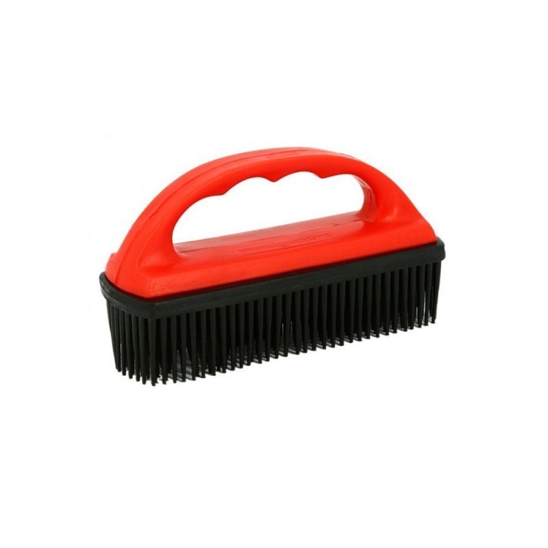 Brosse Rouge en caoutchouc HIPPOTONIC pour tapis