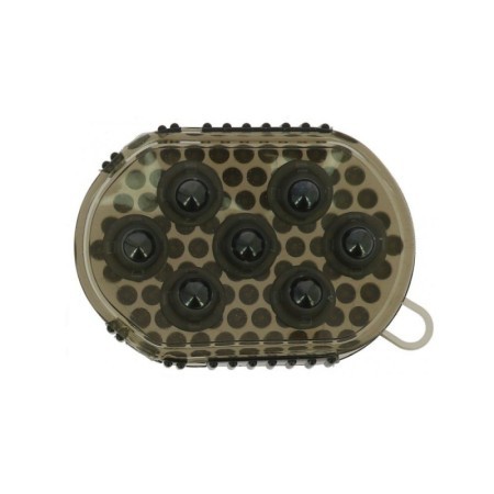 Gant double face HIPPOTONIC Ã©trille et massage NOIR