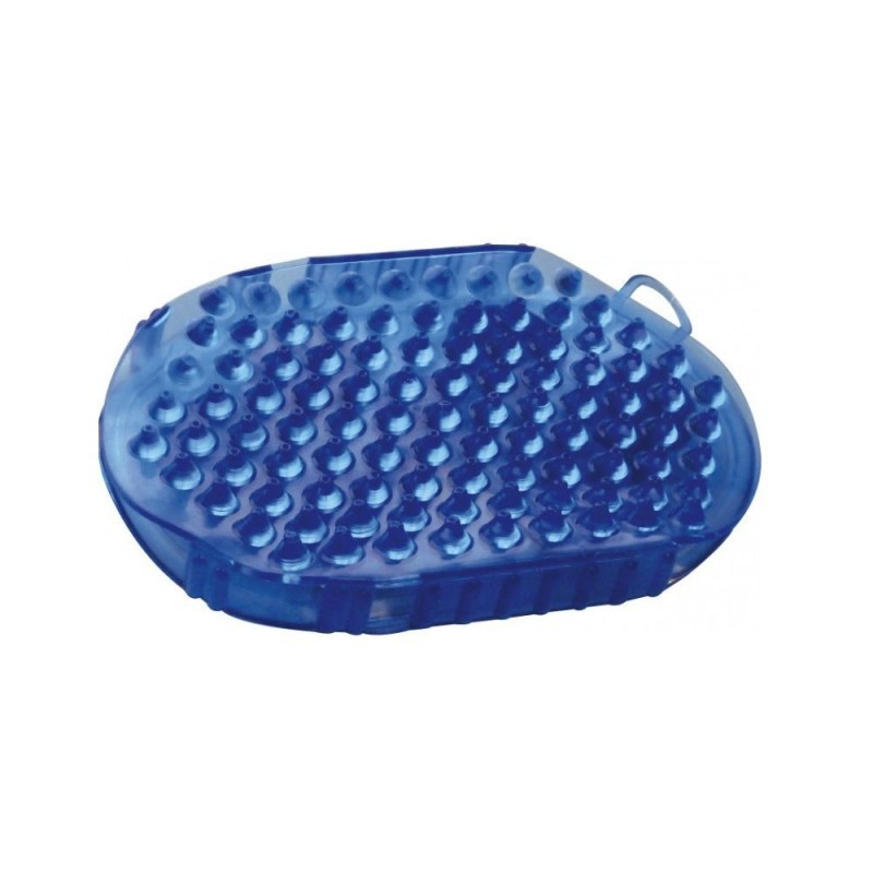 Gant double face HIPPOTONIC Ã©trille et massage BLEU ROI