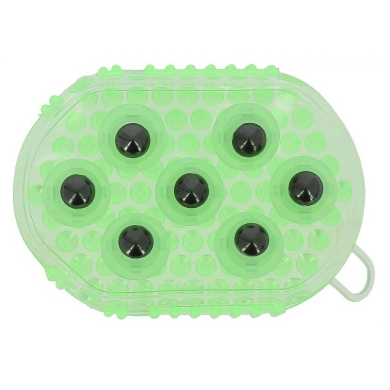 Gant double face HIPPOTONIC Ã©trille et massage VERT