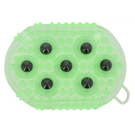 Gant double face HIPPOTONIC Ã©trille et massage VERT