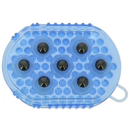 Gant double face HIPPOTONIC Ã©trille et massage BLEU CIEL