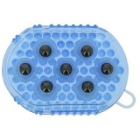 Gant double face HIPPOTONIC Ã©trille et massage BLEU CIEL