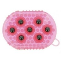 Gant double face HIPPOTONIC Ã©trille et massage ROSE