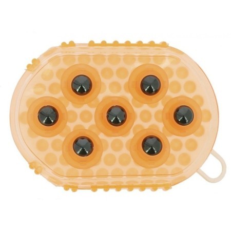 Gant double face HIPPOTONIC Ã©trille et massage ORANGE