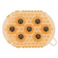 Gant double face HIPPOTONIC Ã©trille et massage ORANGE
