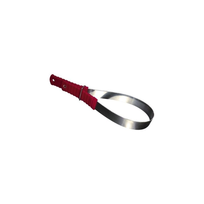 Couteau de chaleur HIPPOTONIC inox lame lisse/dentelÃ©e ROUGE