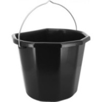 Seau HIPPOTONIC Ã  bords plats 20L Noir