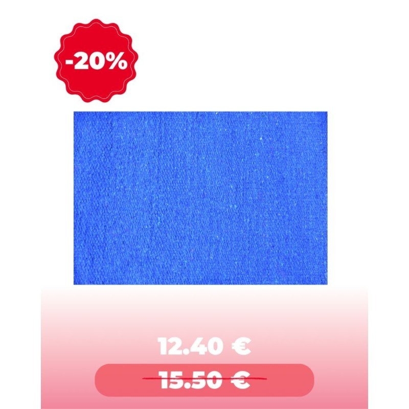 Tapis Bleu Roi Grand Mode navajo WESTRIDE coton/acrylique uni