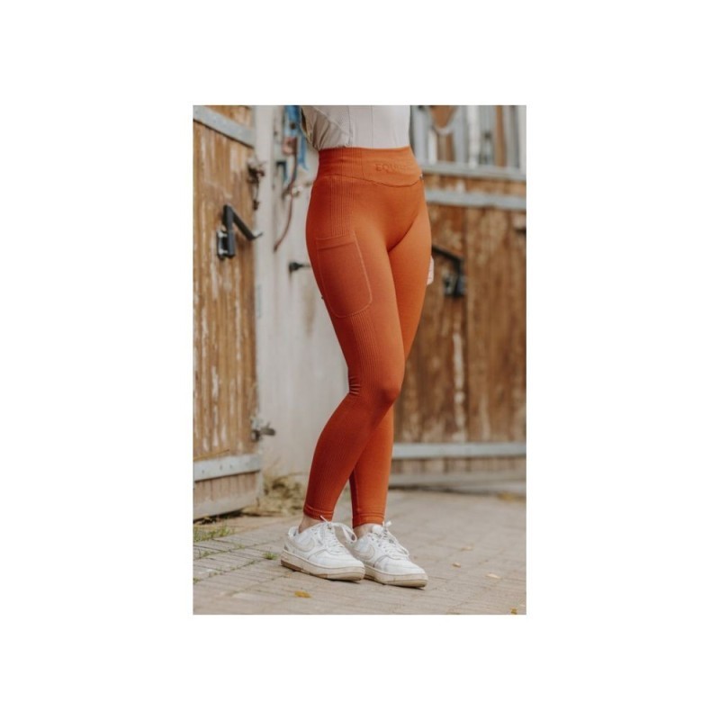 Legging Je t'aime EQUITHÃˆME - Acacia orange