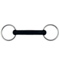 Mors 2 anneaux FEELING - Caoutchouc droit 125 mm