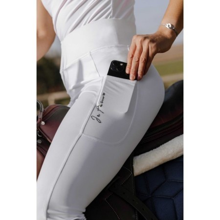 Legging Je t'aime EQUITHÃˆME - Flora BLANC