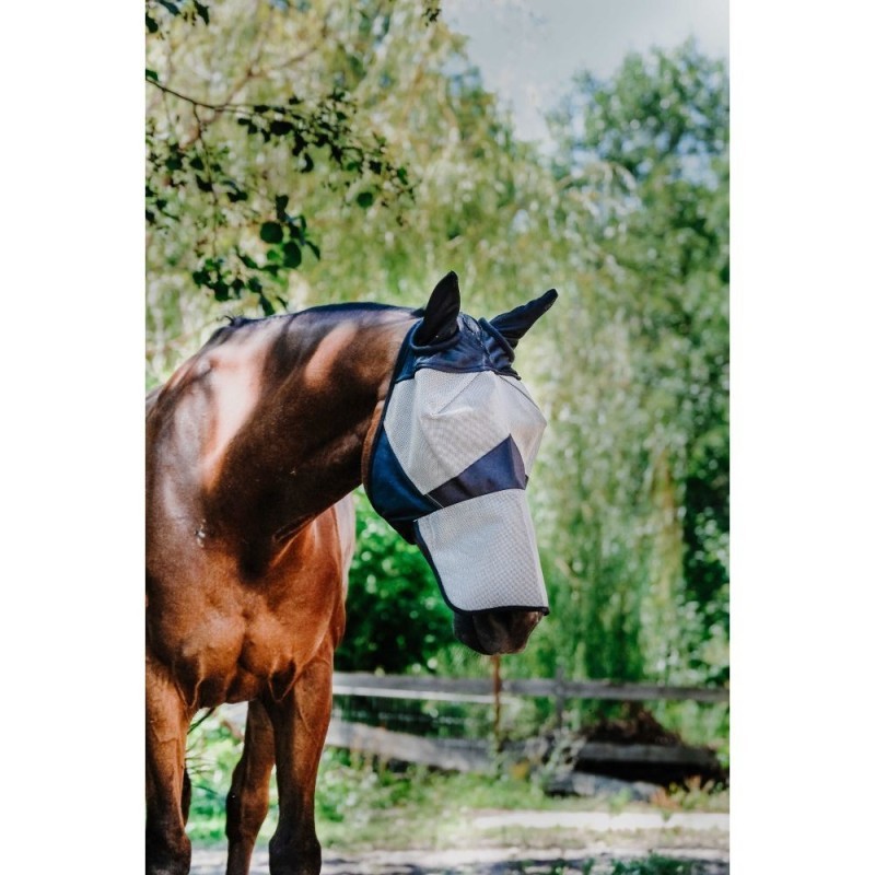 Masque anti-mouches EQUITHÃˆME filet Ã©pais