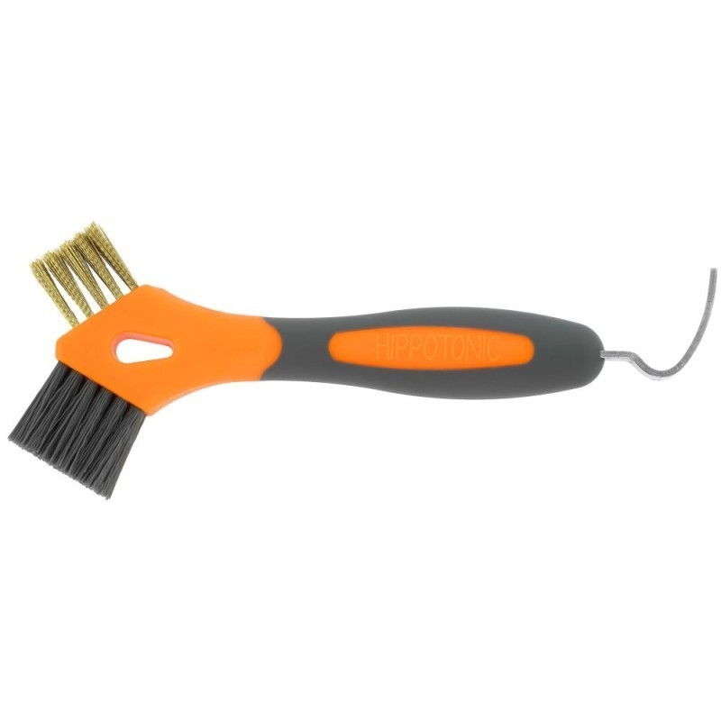 Cure-pieds brosse mÃ©tal Orange HIPPOTONIC - 3-en-1