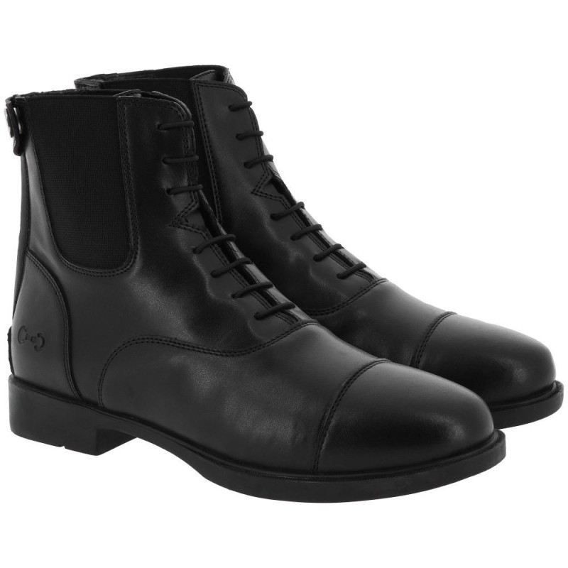 Boots synthÃ©tiques RIDING WORLD Ã  lacets NOIR