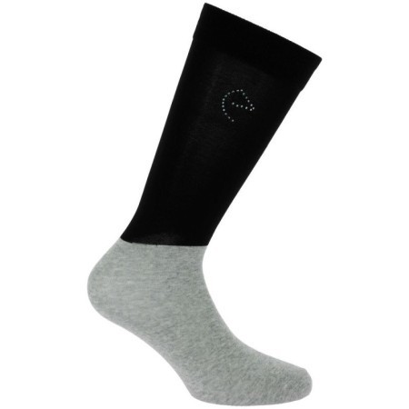 Chaussettes Je t'aime EQUITHÃˆME - Compet NOIR