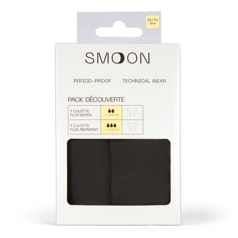 Pack 2 culottes Junior SMOON - Flux moyen et abondant