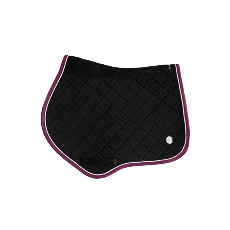 Dynamix Tapis de selle Mesh velours 3D Noir/Burgu